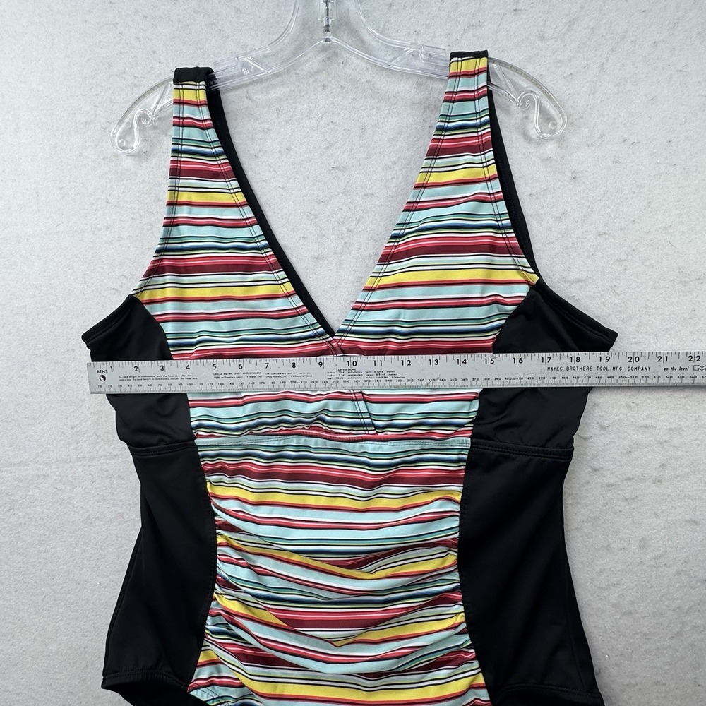 Dolfin Aquashape Plus Size 22 One Piece Swimsuit No Wire Striped Stretch - Picture 7 of 12